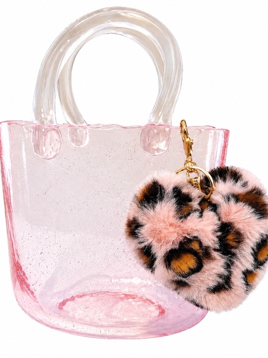 Accessories - Y2K Blush Leopard Heart Bag Charm